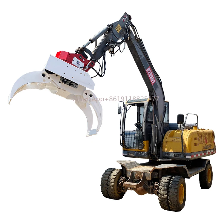 Garden cutting and wood grabbing, excavator rotary multi-function saw