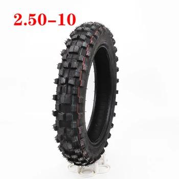 Motorcycle Motocross Dirt Pit Bike Front and Rear Tires for 10 inch 2.50-10 Outer Tire 2.50-10 Inner Tube Tyre