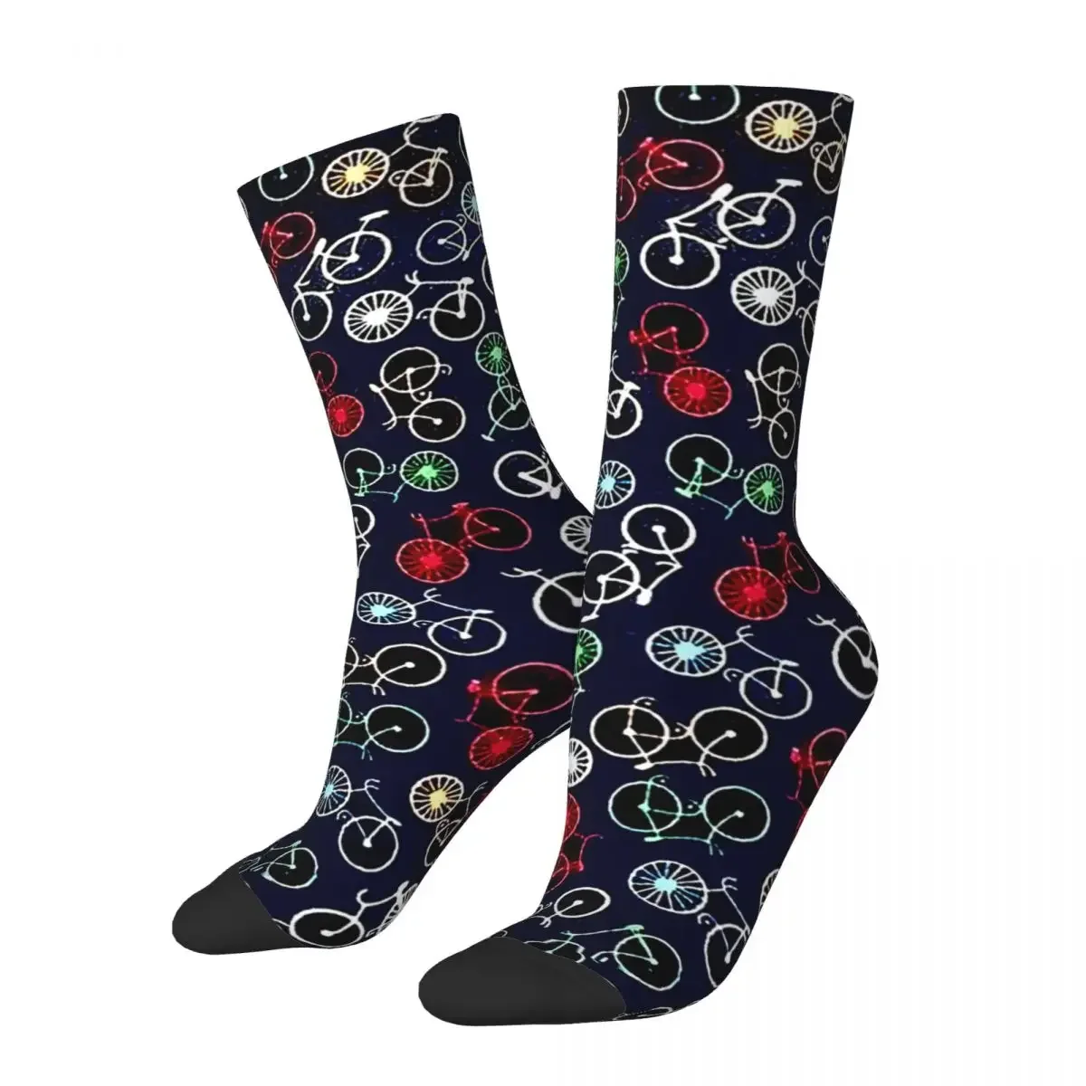 

Happy Men's Socks GALORE Vintage Vintage Harajuku Bicycle Bike Hip Hop Novelty Crew Crazy Sock Gift Pattern Printed