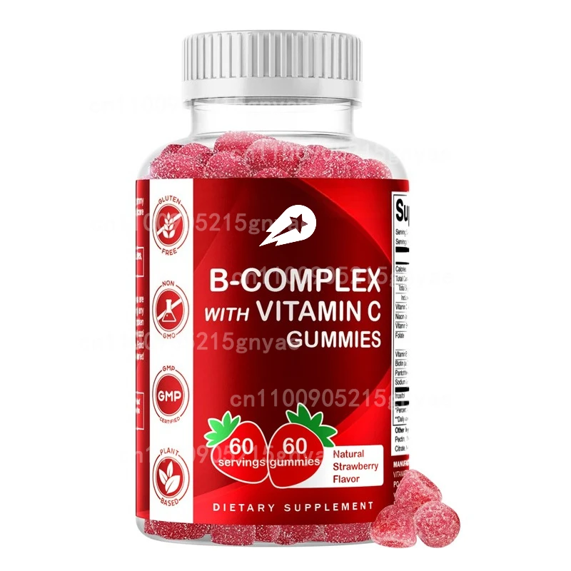 

Sugar Free Vitamin B Complex Soft Candy - Vitamin B12, B7, B6, B3 (Niacin), B5, B8, B9 (Folic Acid) - Vegetarian -60 Capsules