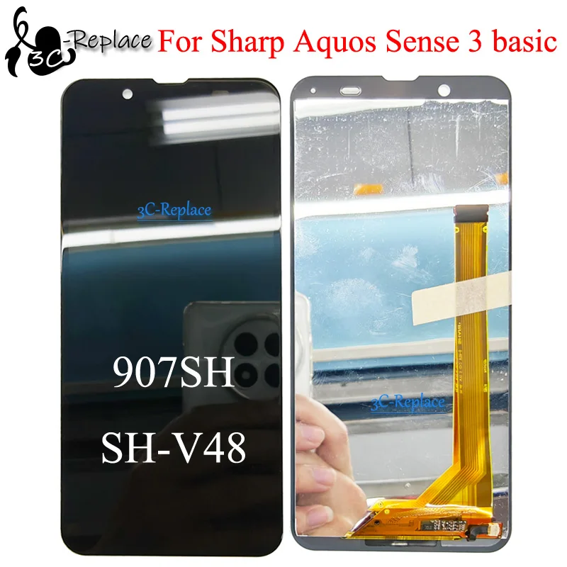 Black 5.5 Inch For Sharp Aquos Sense 3 basic SH-V48 907SH LCD
