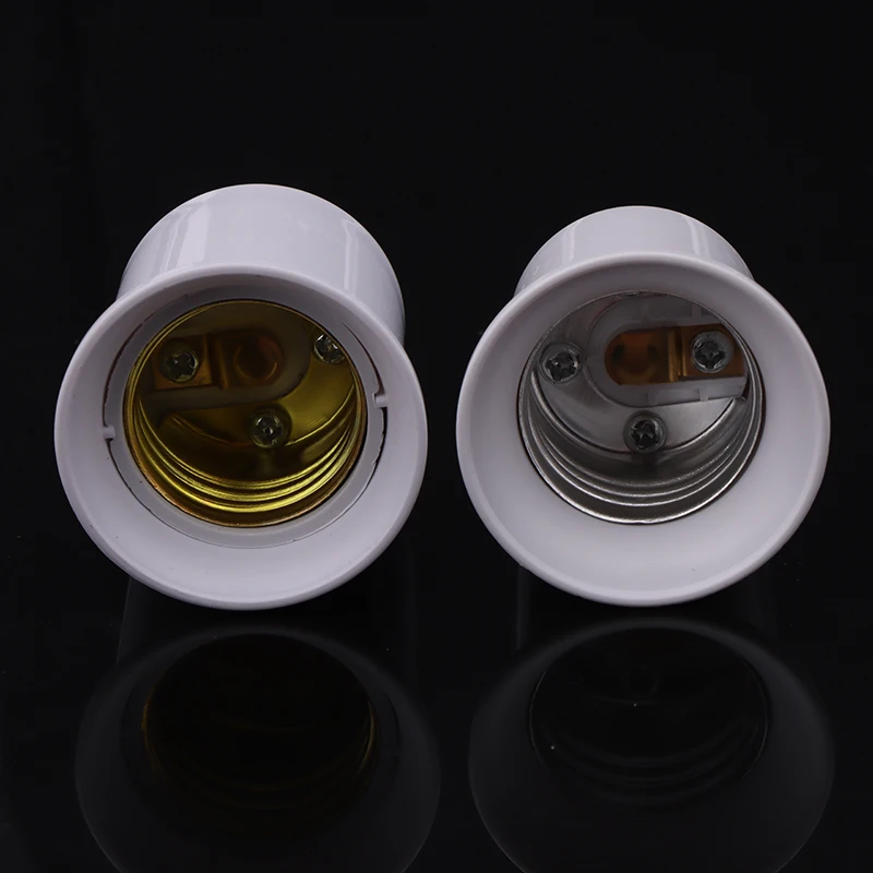 1 Pcs Screw Socket To Plug US Euro E27 Bulb LED Lampholder Conversion Socket Adaptor Plug Lampholder Socket