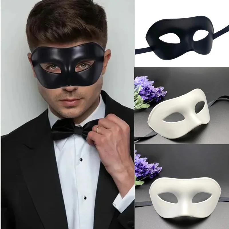 Hommes femmes Couple mascarade masques pour les yeux Sexy vénitien Cosplay Halloween carnaval bal fête coiffure accessoires en plastique demi-masque