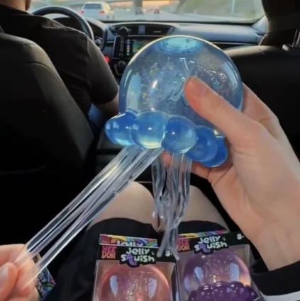 

New Needoh Fuzz Ball Jellyfish Squishy Blind Box Series Various Colors Cute Jellyfish Modeling Stress Relief Relax Fun Toy Gift