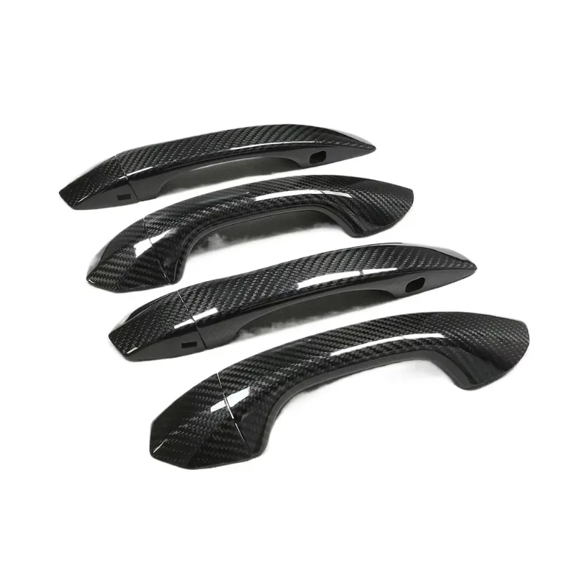A6 C8 Dry Carbon Door Handle Cover for RS6 S6 Q8 Q6 URUS Real External Trims Exterior Car Parts