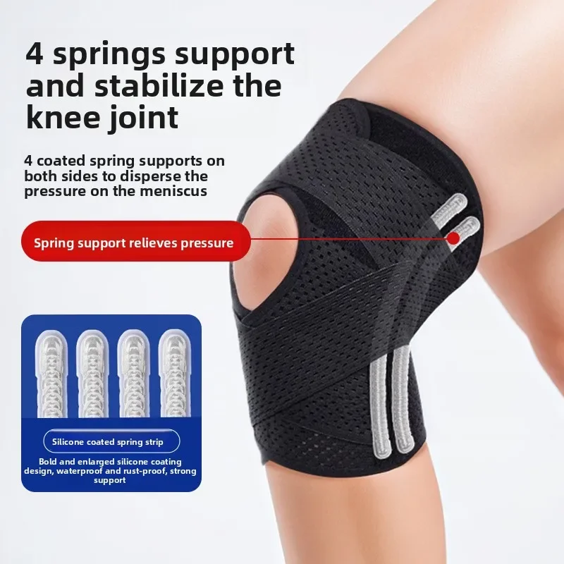Lightweight Breathable Knee Pads Anti Slip Spring Support Running Climbing Sports Protective Gear