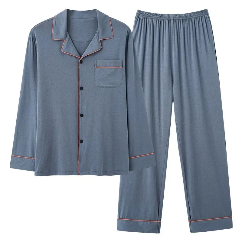 Ensemble de pyjama à manches longues pour hommes, style coréen, mode masculine, vêtements d'intérieur de loisirs, grande taille, printemps, automne