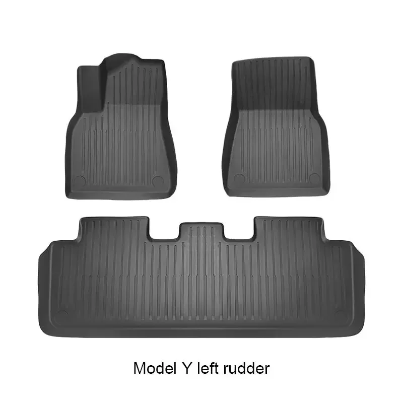 3D Foot Pad For Tesla Model 3 Model Y 2021-2023 Custom Floor Liner Fully Surrounded Floor Mats TPE Waterproof Anti-Slip Set