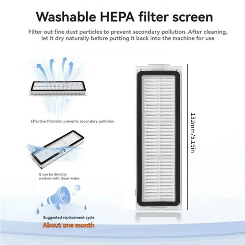 Für Xiaomi Mijia M40S / OV31CN Kehr Staubsauger Tricut Wichtigsten Seite Pinsel HEPA-Filter Mopp Tuch Staubbeutel Ersatzteile