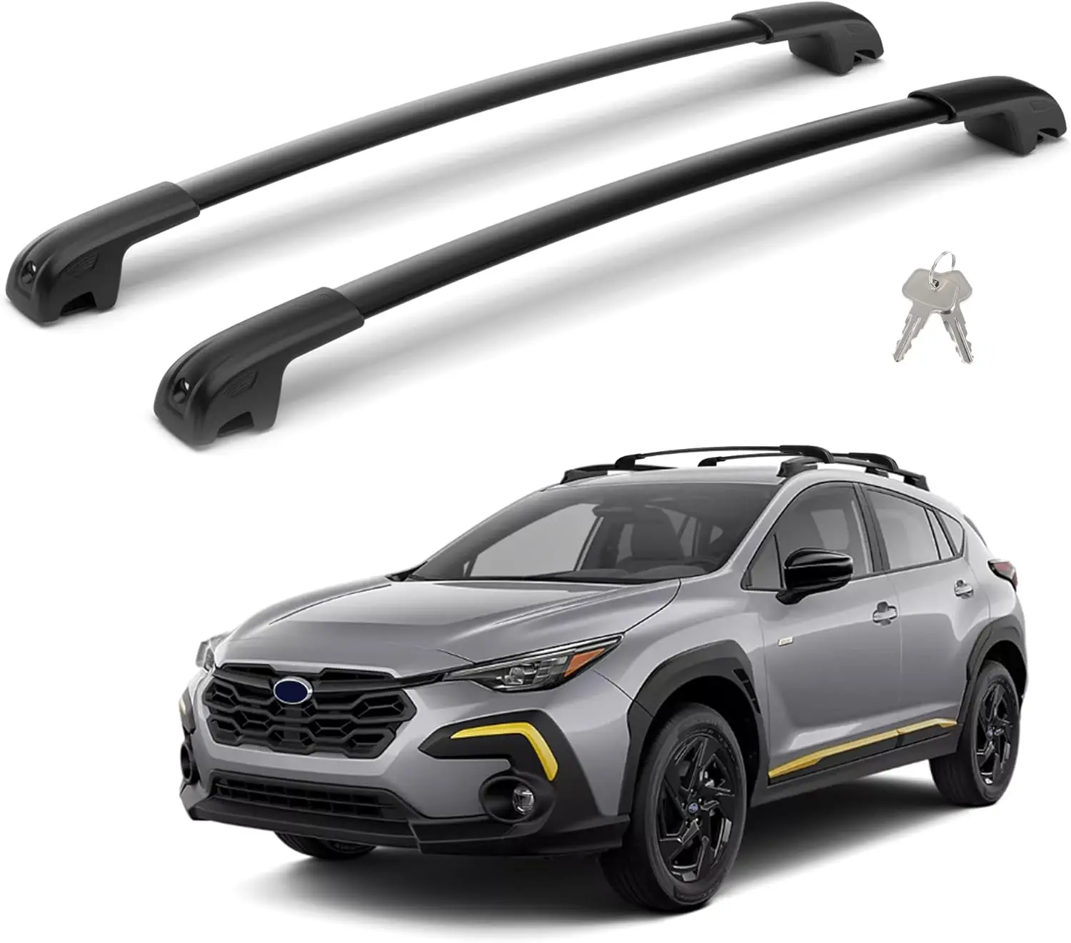 

300LBS Lockable Roof Rack Cross Bars for Subaru Crosstrek & Impreza, Aluminum Anti-Corrosion Fit Luggage Kayaks Bikes Snowboard