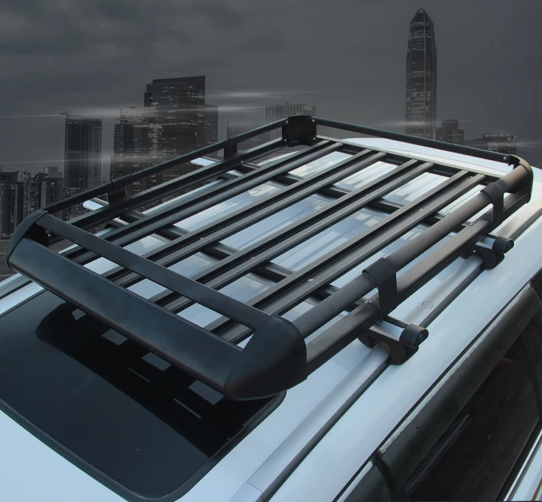 Universal 4X4 aluminum roof basket, suitable for pickup SUV 130 X100cm roof shelf Durable aluminum alloy