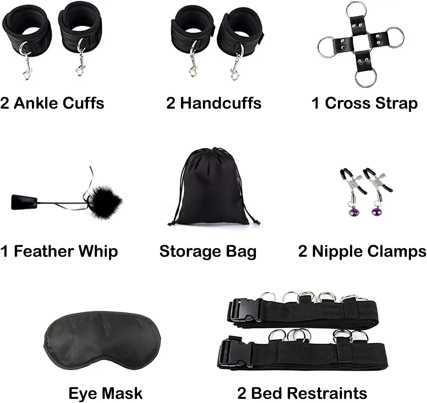 

11pcs BDSM Bed Bondage Restraints Kit Sex Toys for Games Mattress Fetish Adjustable Bed Restraints Set SM for Couples