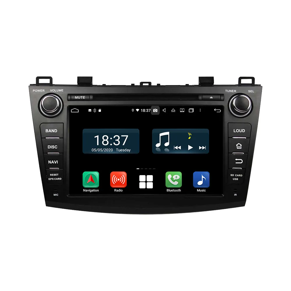 Android 10 128G 6G Car DVD Player GPS Navigation For MAZDA 3 2009-2012 Auto Radio Stereo Head Unit Multimedia Player ISP Screen