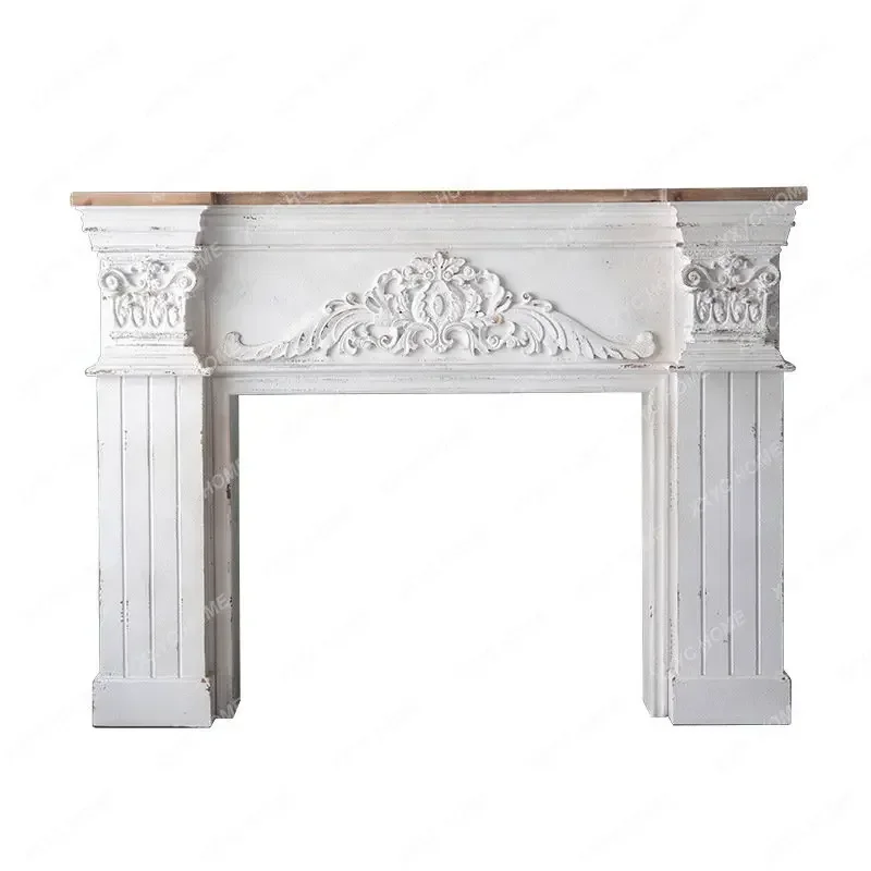 Retro Fireplace Mantel Living Room Wedding Photography Decoration Cabinet Simple Console Tables Distressed Partition Counter