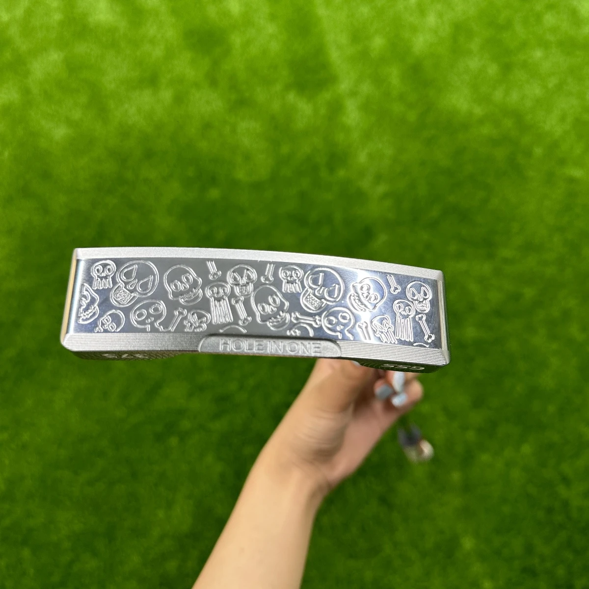 Putter original genuine Calong straight strip putter skull pattern golf putter silver straight strip