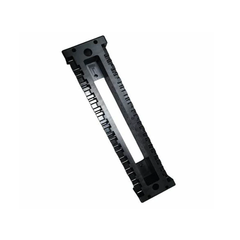 CNC machining custom aluminum alloy black anodized high precision strip guide rail base positioning frame