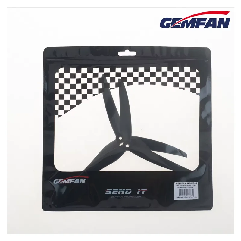 

2Pairs(2CW+2CCW) Gemfan Cinelifter 9045 9X4.5X3 3-Blade Glass Fiber Nylon Propeller for 9" Multirotor FPV Cinelifter MarcoQuad