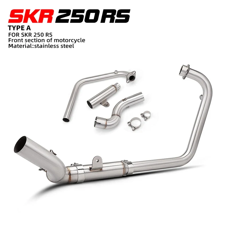 

Motorcycle Stainless Steel Front Exhaust Pipe for SKR 250 RS, Connects 51mm Exhaust System