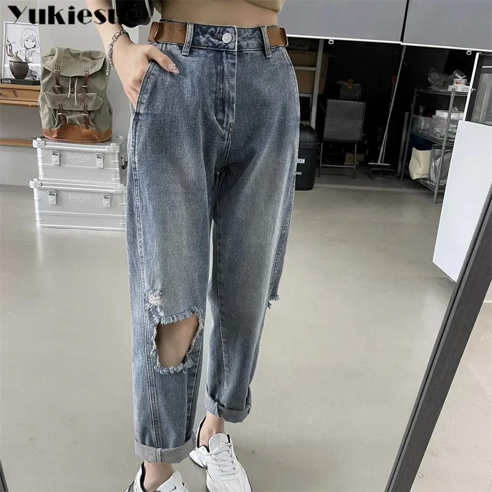 Loose Thin Jeans Denim Pants 2023 Vintage Female Trousers streetwear High waist Wide leg pants Jeans For Women's Personalized