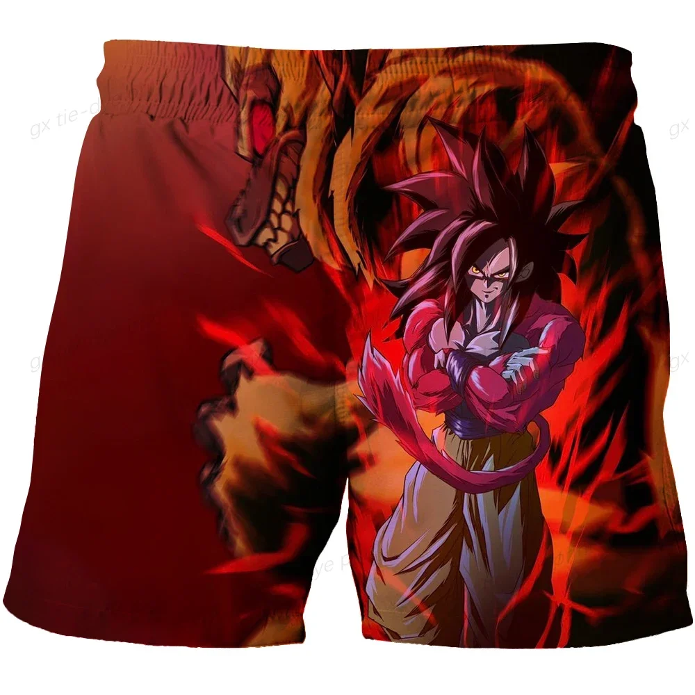 Anime Dragon Ball Z Sports Shorts Cartoon New Men\'s Summer Shorts Anime T-shirts Oversized Y2k Goku Vegeta Man Shorts Fashion