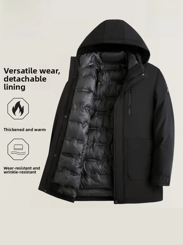 

Мужская утепленная хлопковая куртка Pierre Cardin со съемным капюшоном, теплая, повседневная, приталенного кроя, с длинными рукавами, на молнии