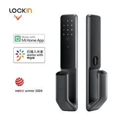 Global Version Lockin Smart Door Lock S30 Pro Push-pull Model Fingerprint Password Unlock Detect Alarm Work with Mijia App