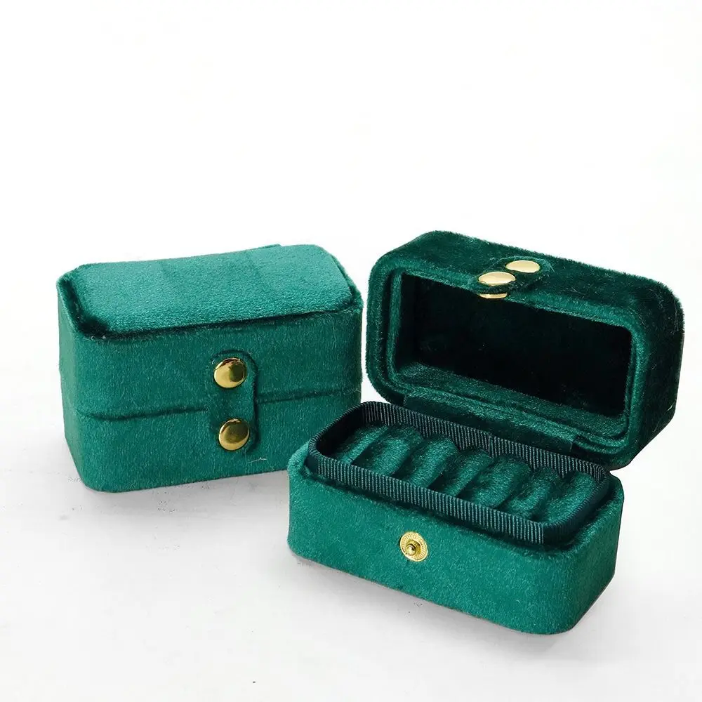 

Multipurpose Retro Velvet Ring Box Ear Studs Case Jewlery Organizer Mini Ring Storage Box Exquisite Ring Earring Holder Store