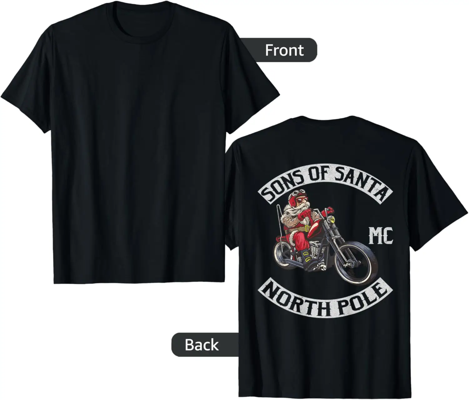

Santa on a Motorcycle - Motorcycle Club patch Shirt Motorcycle