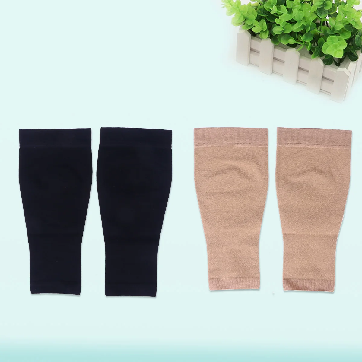 جوارب ضغط طبية 30-40 مللي متر ميجا هرتز مفتوحة اصبع القدم بدون أصابع الركبة عالية العجل كم ضغط أسود حجم S الإغاثة للتورم #5