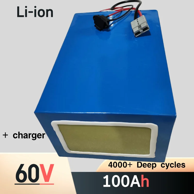 lithium 60V 100AH li ion battery With BMS for 3500W 6000W scooter AGV demo Go Cart Skateboard bike +10A charger