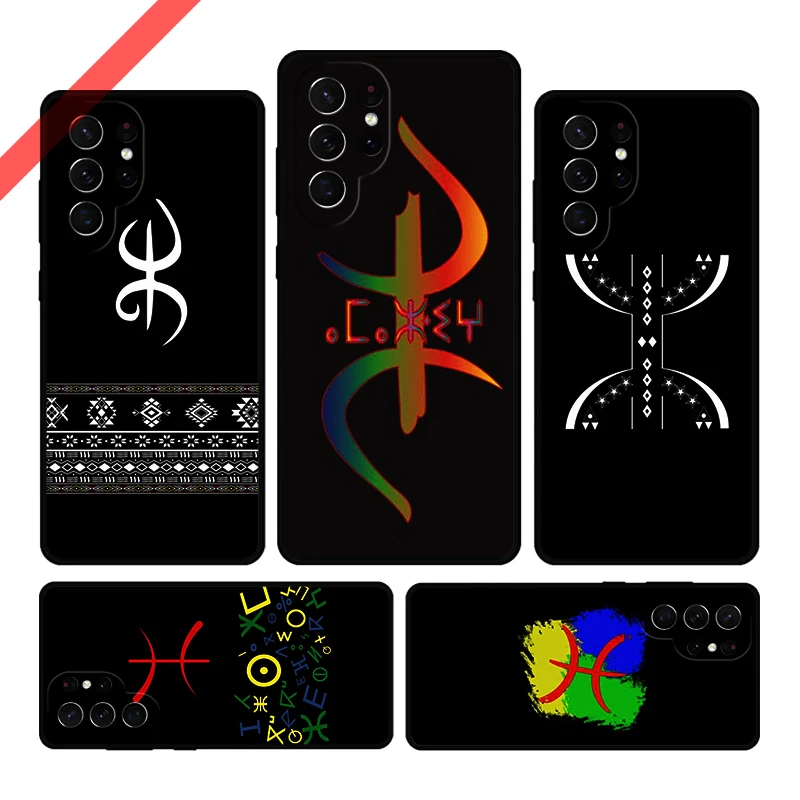 Amazigh Flag Phone Case For Samsung Galaxy S20 FE S21 S10 S23 Plus S24 S22 Ultra Coque Note20 Note10 S9 S8 Cover Capa