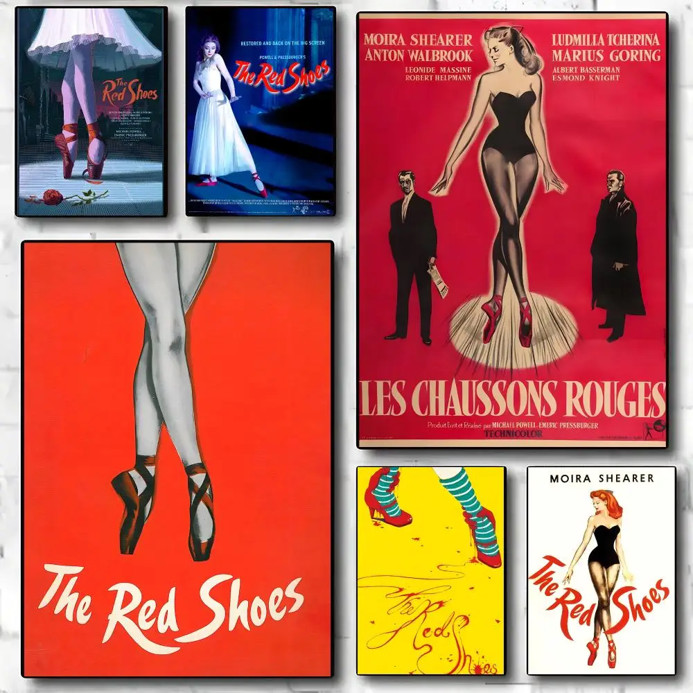 Fairy Tale Adaptation Movie-The Red Shoes Poster Decorative Wall Art Stickers Mural For Home Living Room Hallway Decor Gift