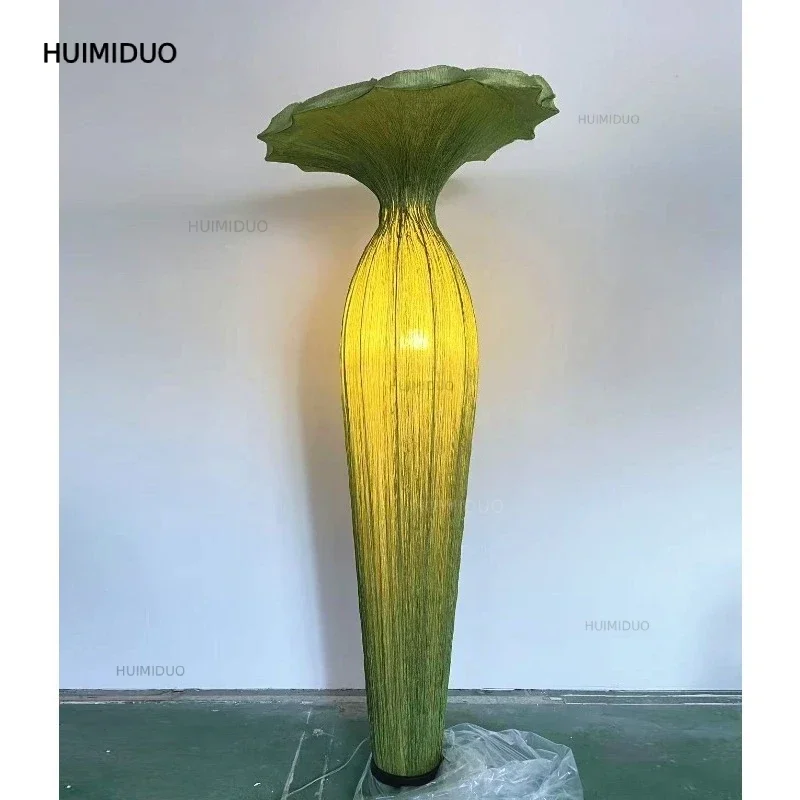 Decorative Light Hotel Lobby Art Decorative Living Room Villa Modern Interior Creative Fabric Light Emitting Diode Floor Lamp