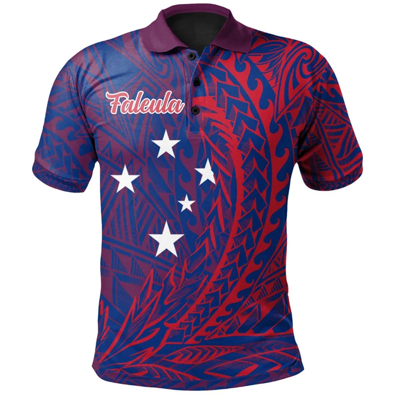 Polo con estampado en 3D para hombre, estilo Tribal de samoana americana, abrigo NACIONAL DE samoana, gráfico, Tops, novedad de verano