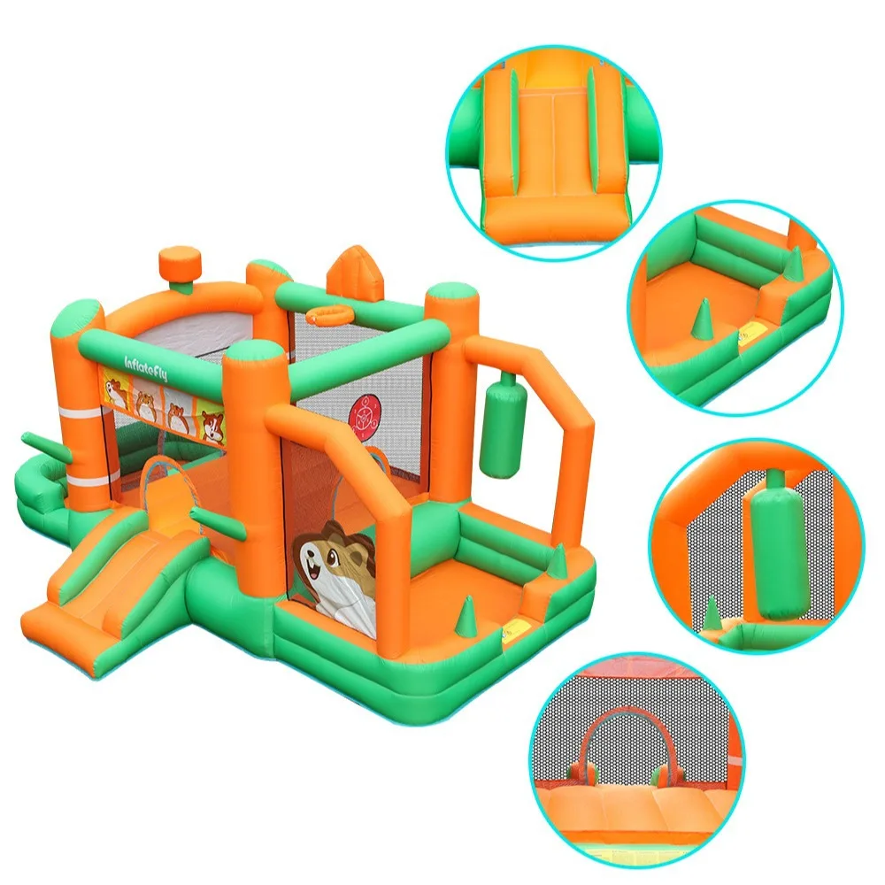 Casa gonfiabile da rimbalzo Doctor Dolphin con palla da fossa, povero castello da salto infaltabile con ventilatore, giocattoli regalo di compleanno per bambini
