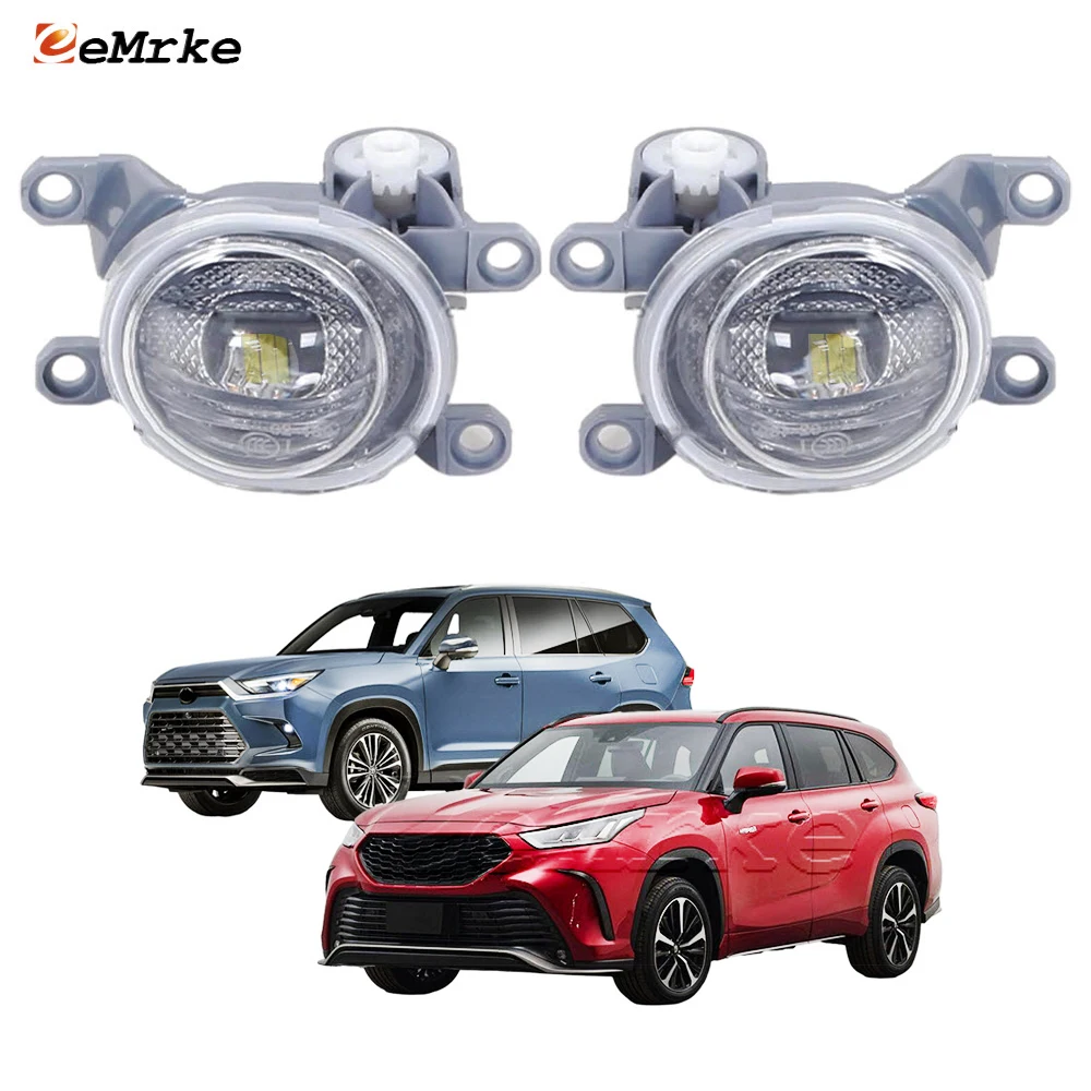 LED Fog Driving Light DRL Fog Lamp Assembly Car Front Daytime Running Lights for Toyota Highlander XSE,Grand Highlander AS10