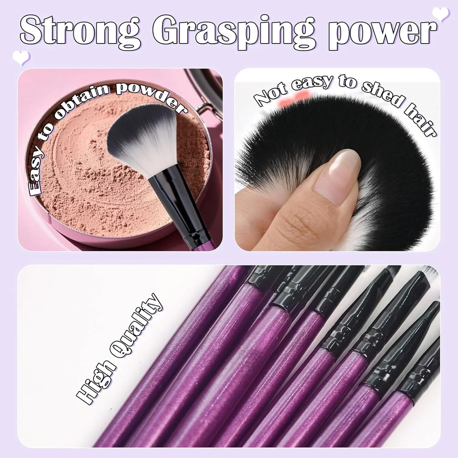 20 SZTUK Profesjonalny Zestaw Pędzli do Makijażu Premium Syntetyczne Pędzle do Eyelinerów Cieni do Powiek Podkładu Rozświetlacza Korektora Różu Zestaw do Makijażu