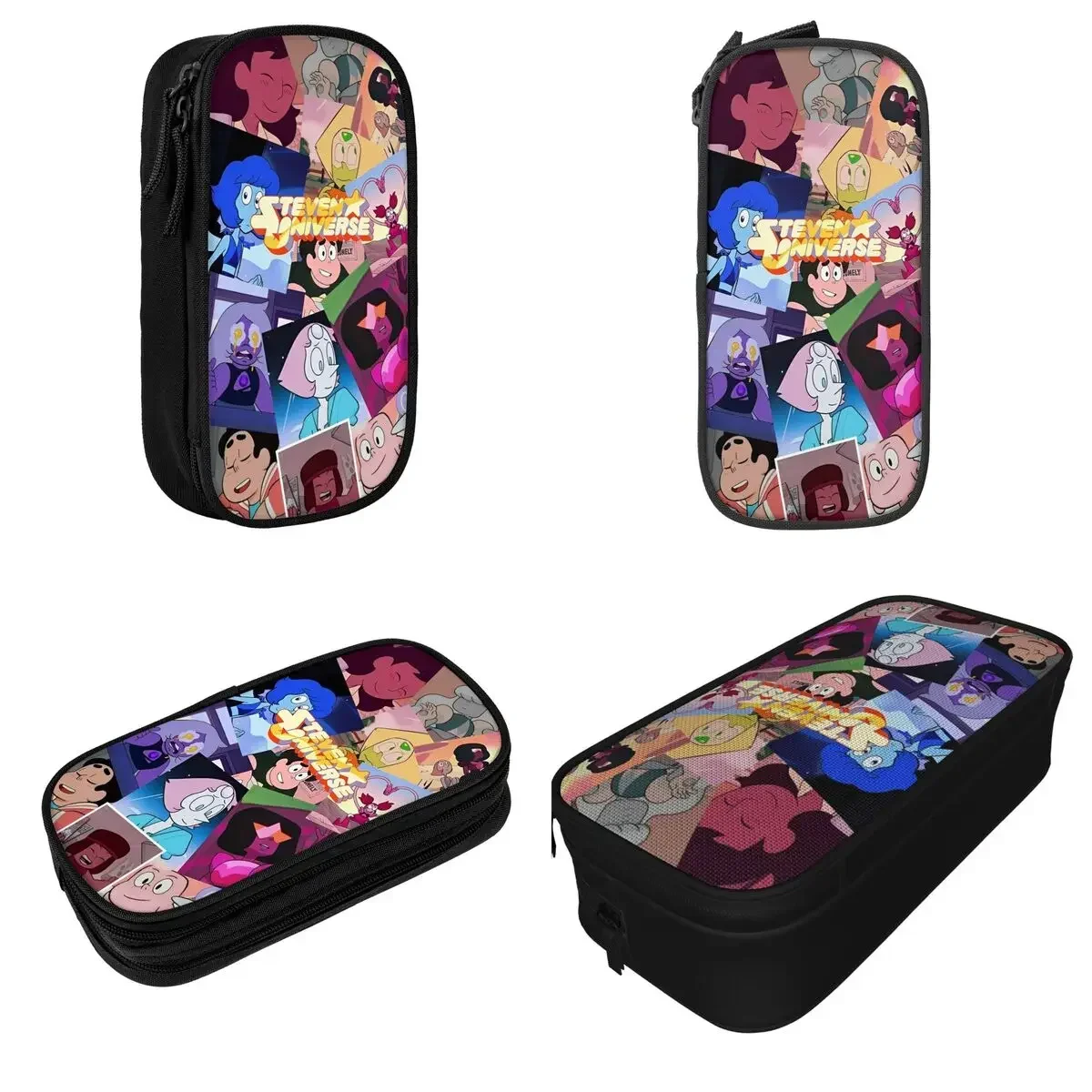 

Large-capacity Pencil Pouch Steven Universe Cartoon School Accessories Double Layer Pencil Bag Women Make Up Bag Amazing Gift