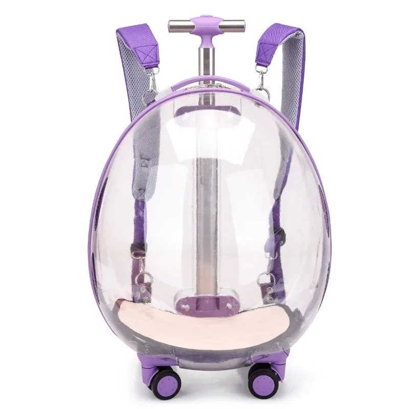 Cat bag out portable pet backpack space capsule expandable large capacity transparent trolley bag