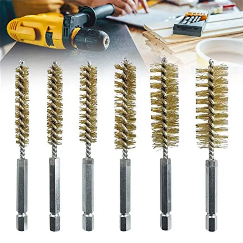FAST-12X Round Wire Brush Diameter Stainless Steel Tube Brushes In Different Sizes With Round Wire Brushes For Rotary Hammers