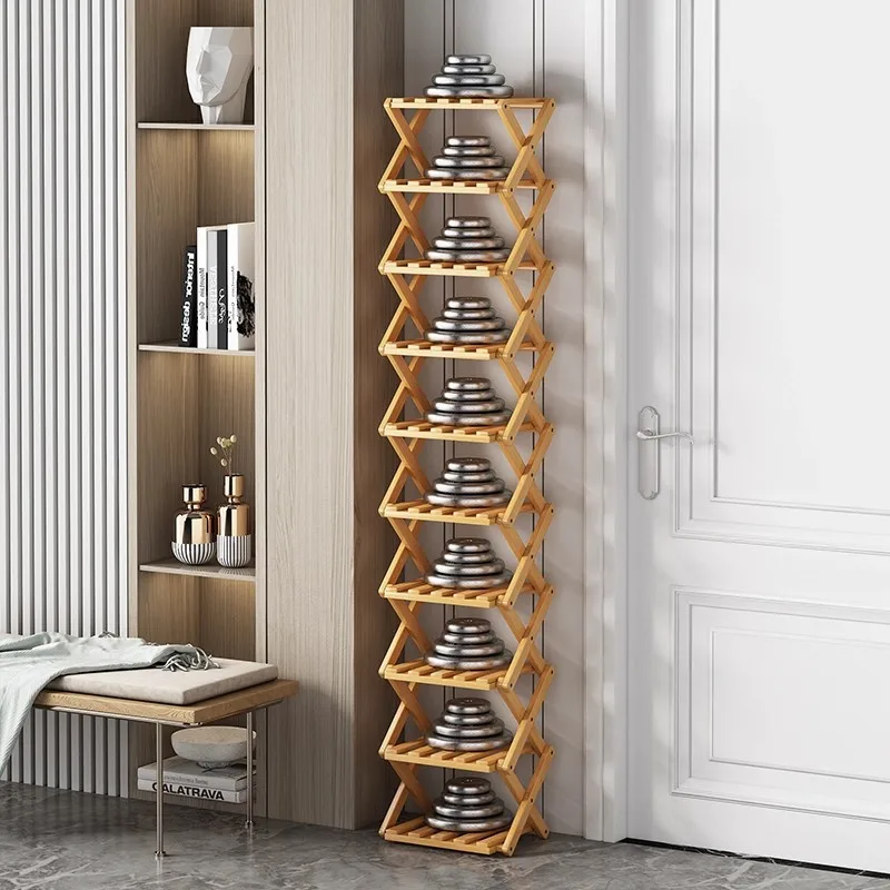Foldable No-assembly Shoe Rack, Multi-layer Narrow Shoe Storage Organizer