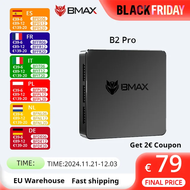 BMAX B2 PRO ミニ PC Windows 11 8GB