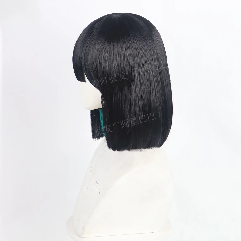 Anime Sua Cosplay Pruik 30 cm Zwart Groen Gemengde Pruiken BOBO Hittebestendige Synthetische Halloween Vrouwen Haar Pruiken