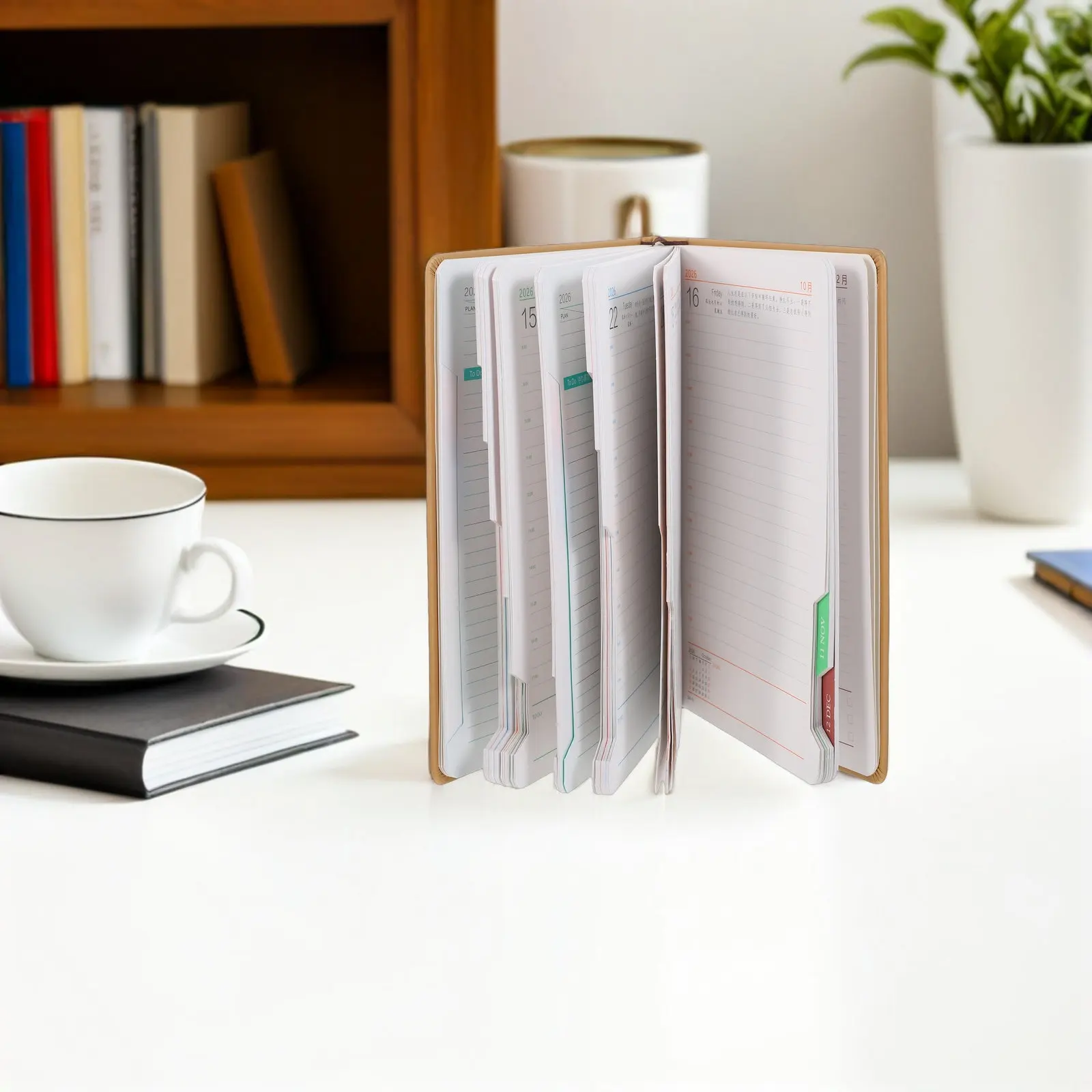 A5 Hard Cover 2026 Academic Year Planner Daily Organizer Notebook Portable Lightweight Appointment Book Weekly to-Do List