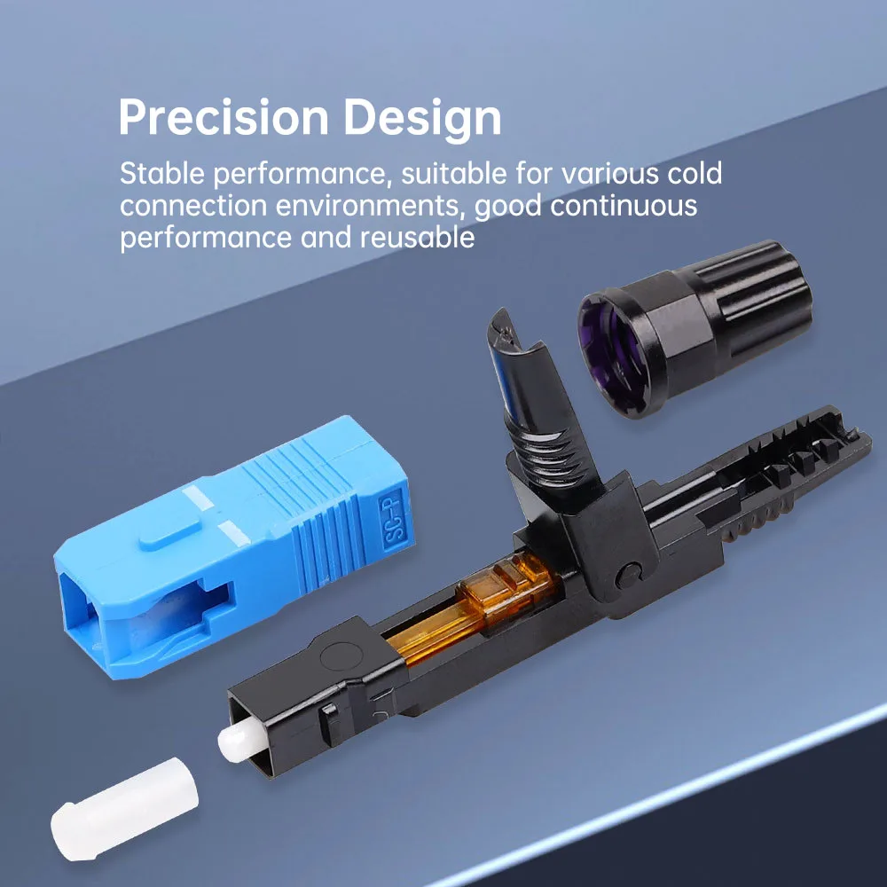 Natalink SC UPC Embedded Optic Fiber Quick Connector for FTTH Reusable Fusion Fiber Optical Cold Coupler Adapter Connect Tools