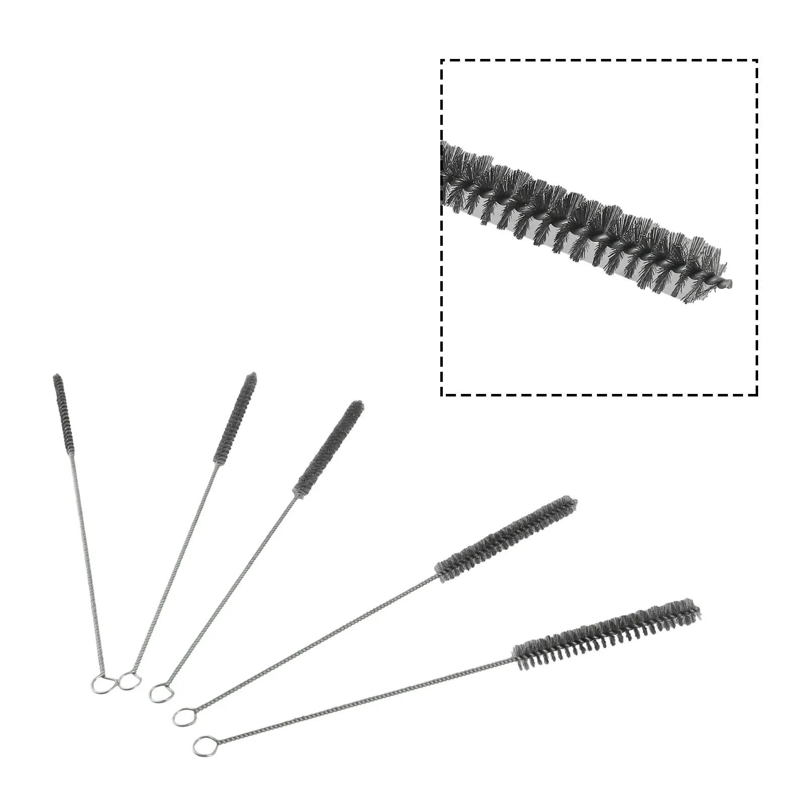 5/10pcs 6-15mm Stainless Steel Cylinder Wire Tube Cleaning Brush Thread Wire Copper Bore Brushes For Polishing Cleaning