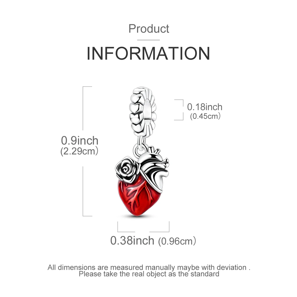 الأصلي 925 الفضة سحر روز القلب صالح سوار قلادة صنع للمرأة غرامة المجوهرات