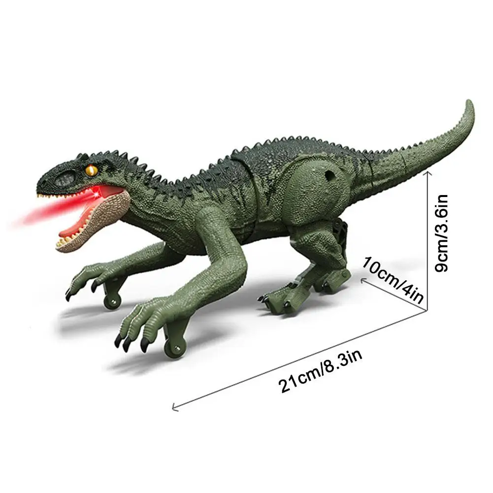 Children's Remote Control Dinosaur Toys Simulation Velociraptor Tynosaurus Rex Speak Out Shine Electric Dinosaur Toys For Gift