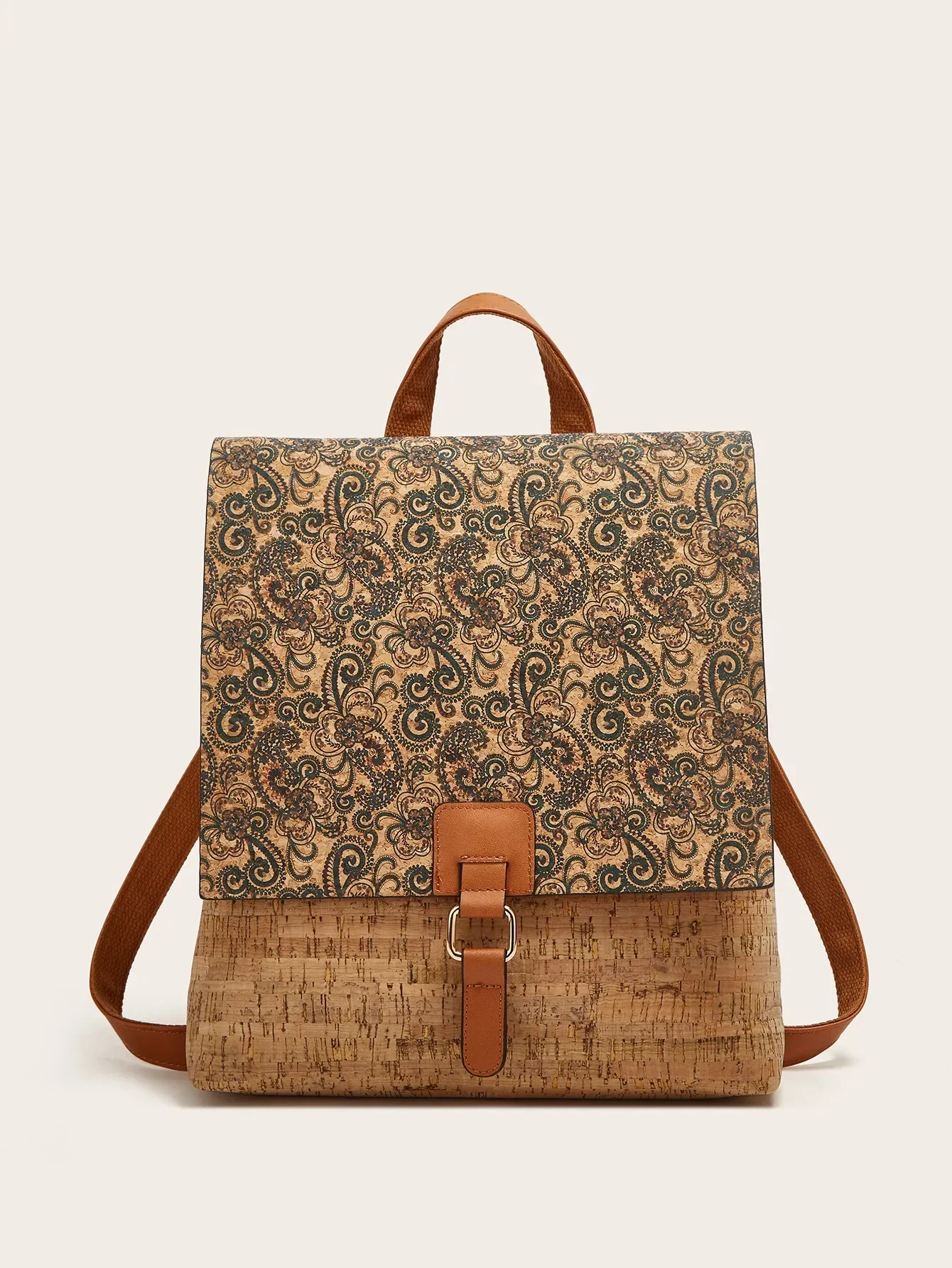 Kraft Paper Big Capacity Hippie Gypsy Backpack Eco-friendly Artificial Leather Boho Bohemian Ibiza Ethnic Laptop Street Backpack