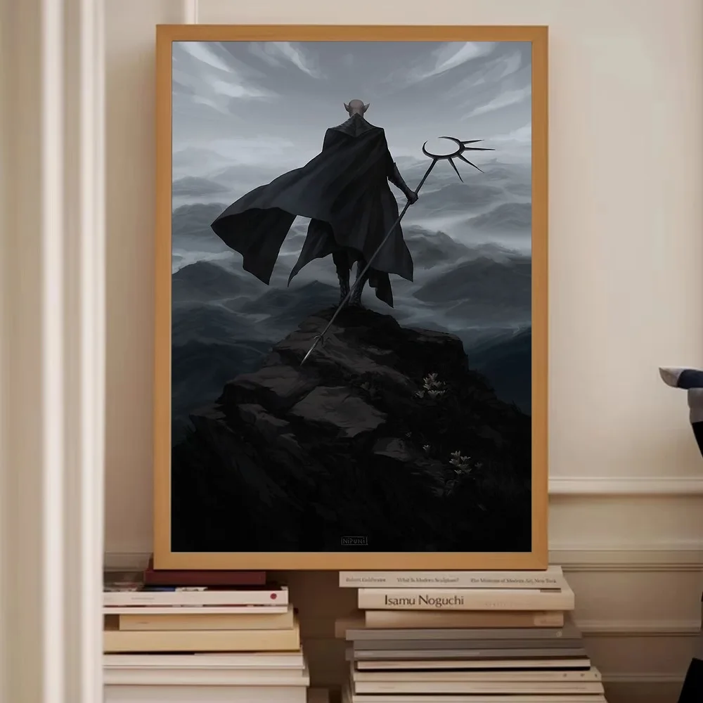 Epic Fantasy Landscape Canvas Print Dark Forest Art Mystical Realm Wall Decor Gothic Scenery Adventure Poster Home Decor Unique